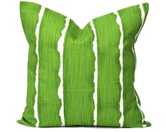 Scott Living pillow cover, cushion, decorative throw pillow,  Green Striped pillow, accent pillow, Mid Century pillow case, Green Pillow