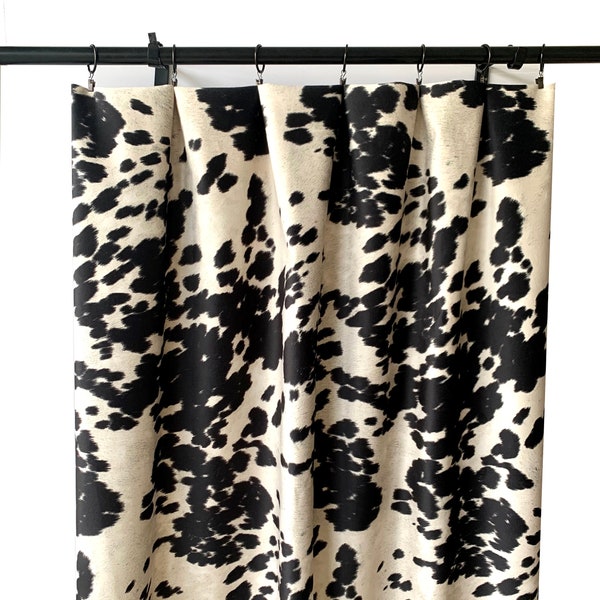 Cow hide Curtains, Cow print curtains, Black and white Animal print curtains, Decorative Home Decor,