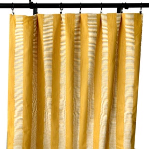 Mustard Yellow Curtains, Yellow Curtain,  2 Curtain Panels, Curtains, Home Decor, Geometric Curtain