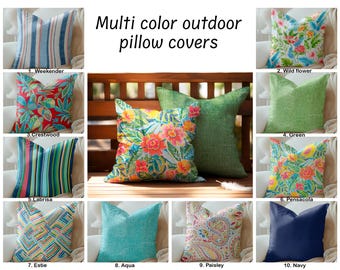 Tropical Outdoor Pillow Covers, Floral Decorative Throw Pillow