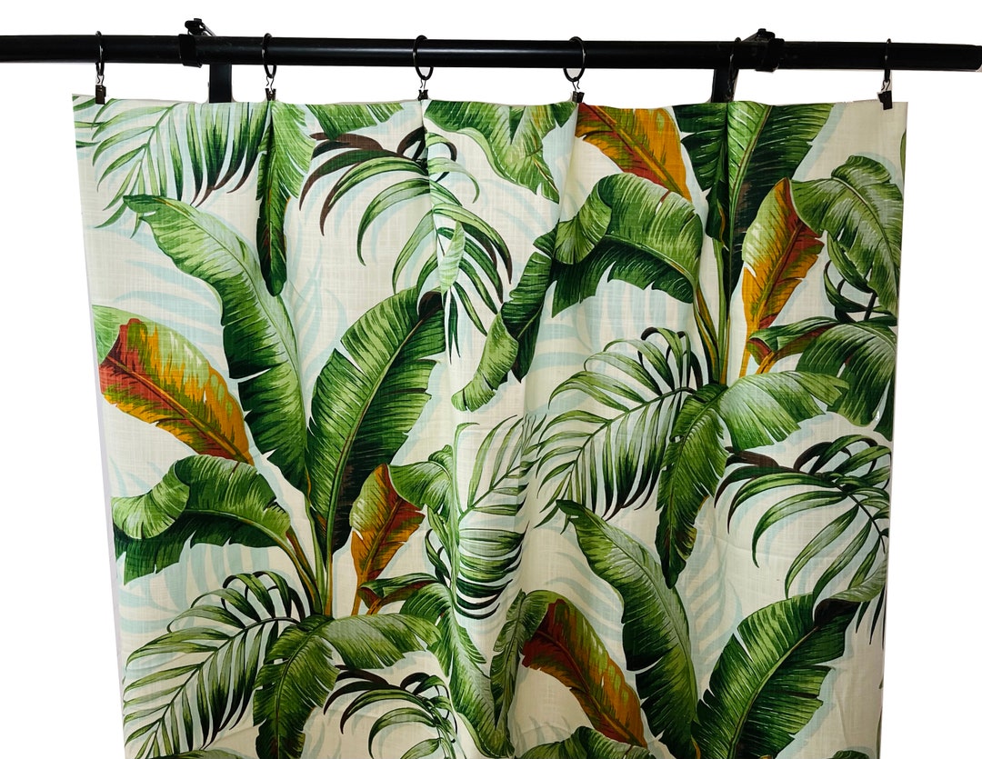Tommy Bahama Curtain Panels, Tropical Curtains, Palm Curtain Panels