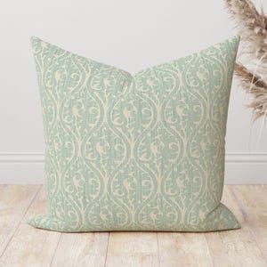 High quality home decor Pillow cover, Light blue beige damask tapestry print Throw Pillows Cushion