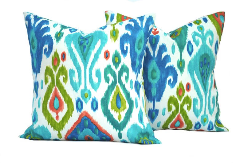 One Ikat Indoor/outdoor Pillow Cover 12 14 Etsy