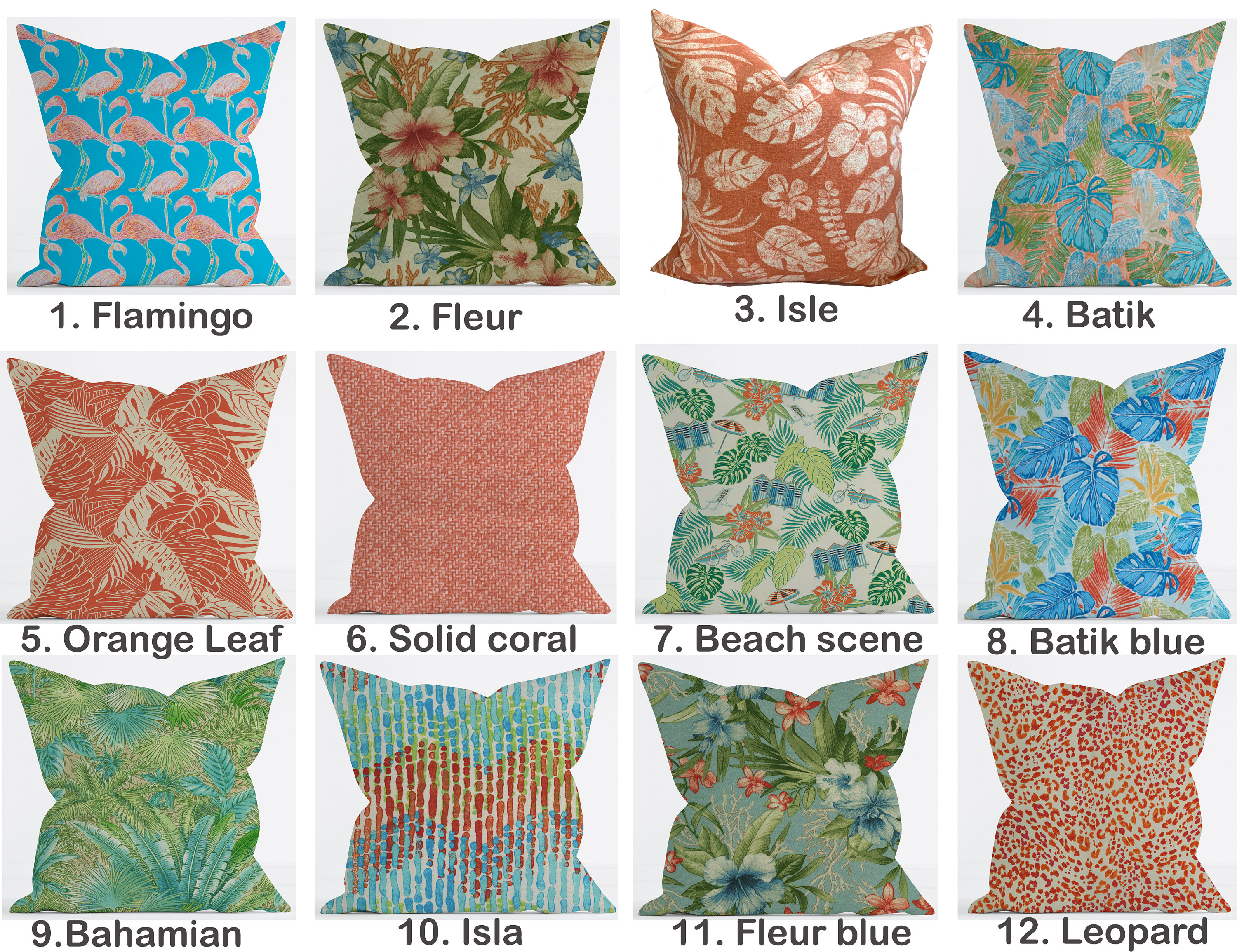 Wings indoor/outdoor pillow COASTAL