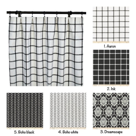 black and white curtains bedroom