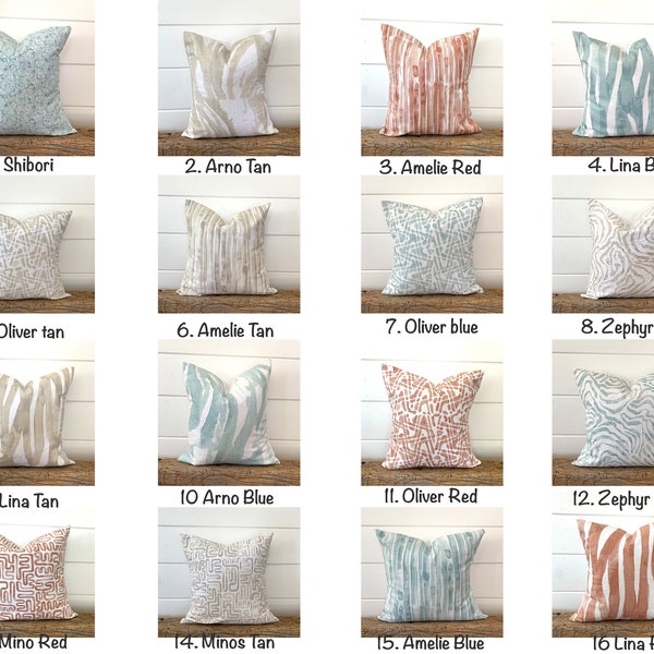 Nautical Anchor Pillow Cover in Red White and Blue, Coastal