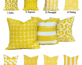 One high quality Outdoor cover, Yellow Pillow Palm Pillow Decorative pillow, Yellow outdoor pillow, accent pillow, Pineapple Pillow