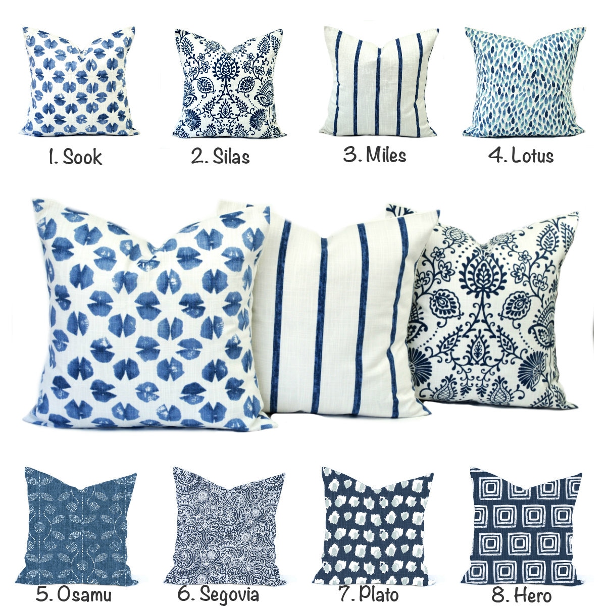 Indigo Blue Navy White Pillow Cover Throw Pillow Decorative Pillow Accent Pillow Navy Pillow Home Decor Etsy Singapore
