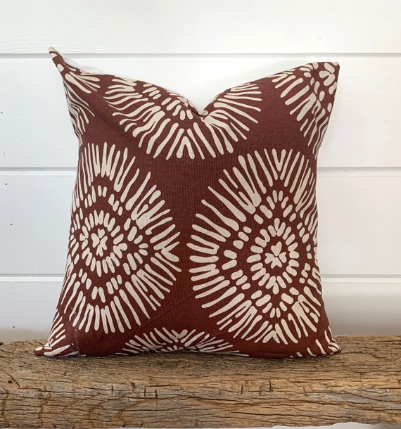 One Scott Living Pillow Cover, Dark Brown Medallion Pillow