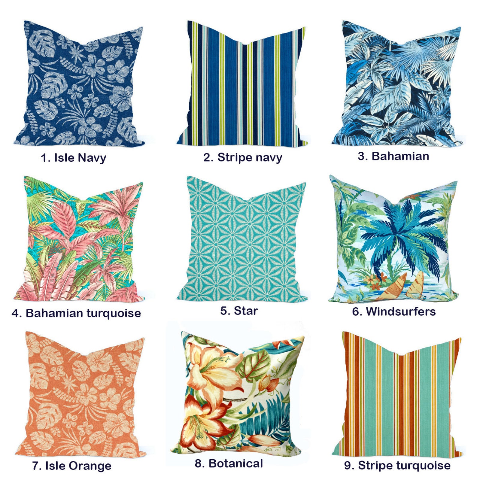 Tommy Bahama Pillow Cover, Decorative Throw Pillow, Outdoor Pillow