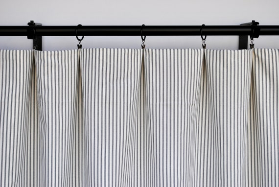Magnolia Curtains Striped Pin Charcoal Curtain 2 Hong Kong Magnolia Curtains Striped Pin, Black And White Striped Curtains 108