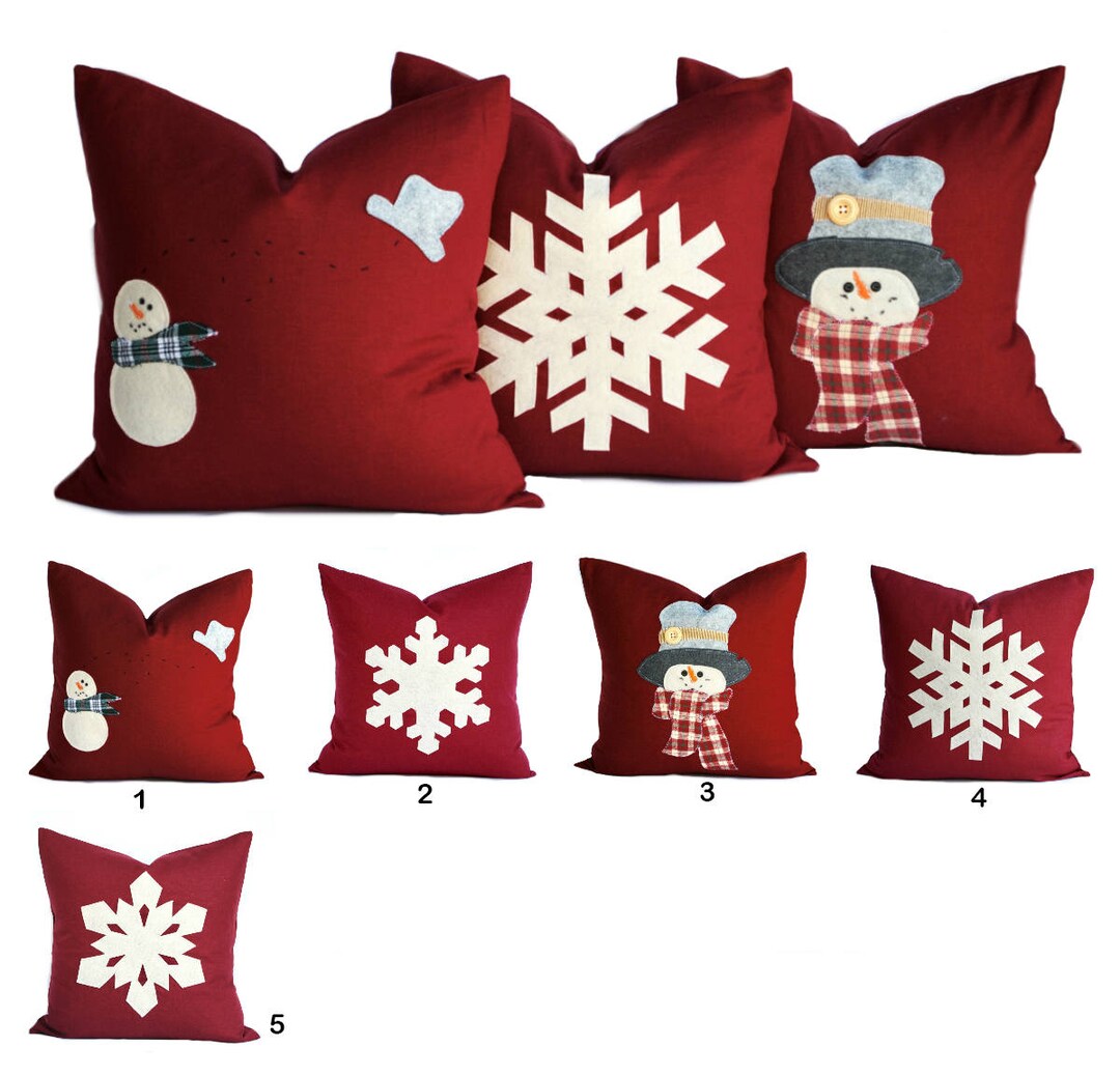 One Christmas Pillow Cover, Holiday Pillows, Christmas Pillow