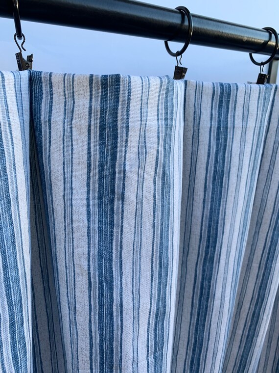 Magnolia Home Curtains Blue Striped 2 Curtain Curtains Blue Striped, Blue And Beige Striped Curtains