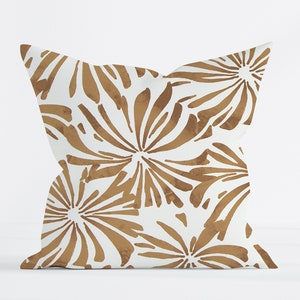 Caramel Brown Outdoor Pillow Cover, Brown Pillow, Decorative Throw ...