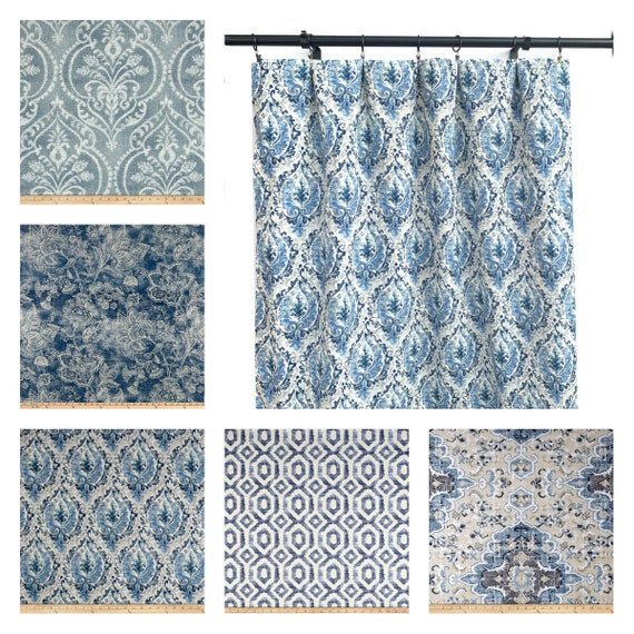 Blue Curtains Panels Navy Blue Tan Curtain Blue Floral Curtains
