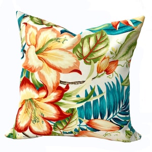 Eén Tommy Bahama kussensloop voor buiten, kussen, decoratief sierkussen, tropisch kussen, accentkussen, bloemenkussen, Hawaiiaans kussen