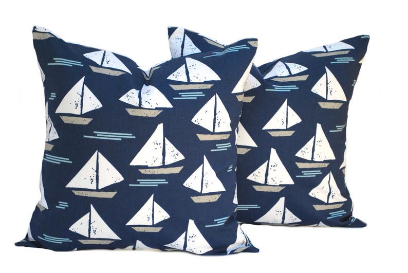 One Nautical Pillow Cover Home Decor Decorative Pillow Etsy