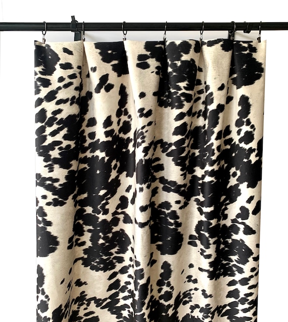 Cow Hide Curtains Cow Print Curtains Black and White Animal - Etsy Denmark