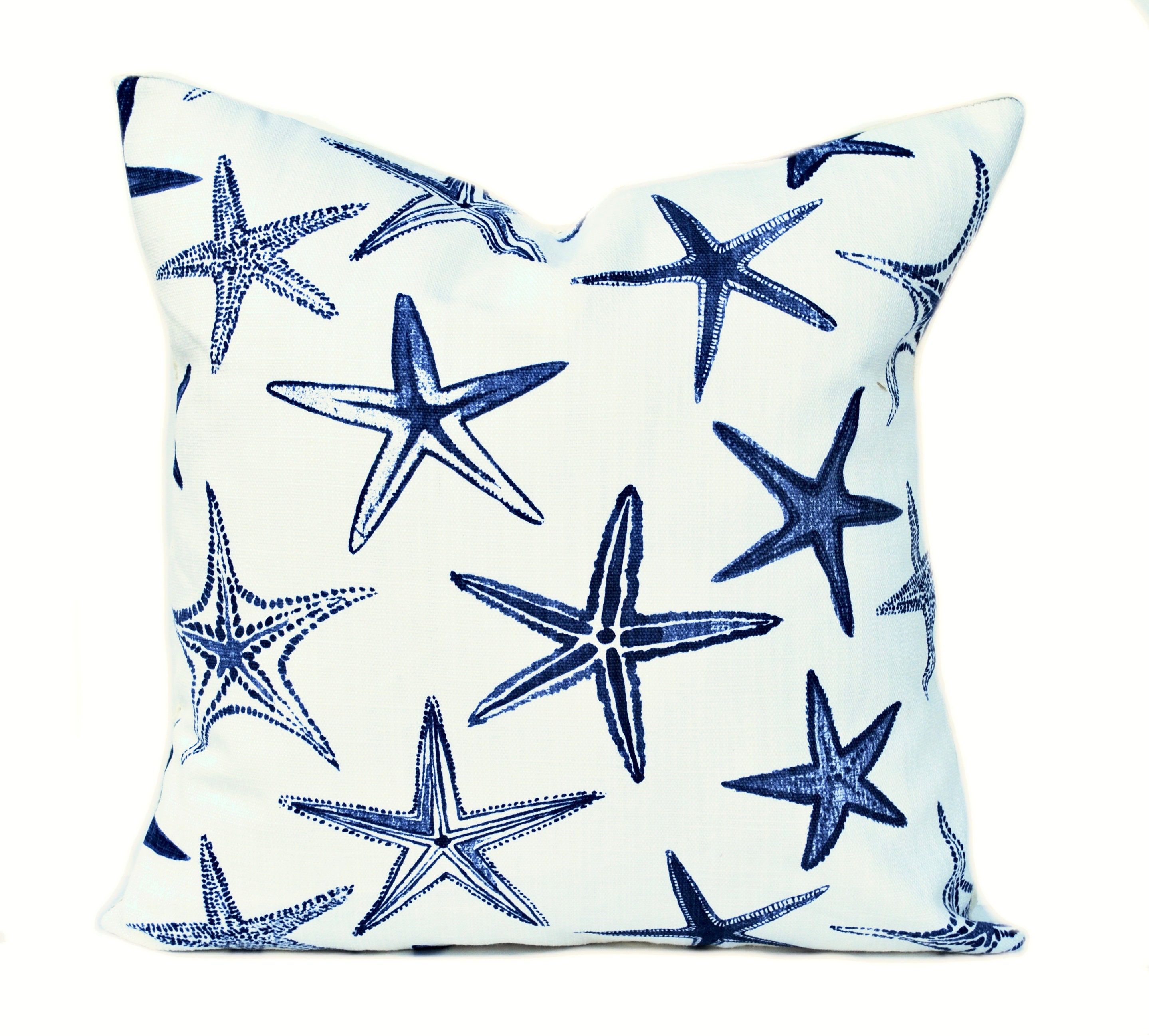 Scott Living Starfish Pillow Cover Cushion Decorative Throw Pillow Navy Blue Pillow Accent Pillow Beach Pillow Case Belgian Linen Etsy