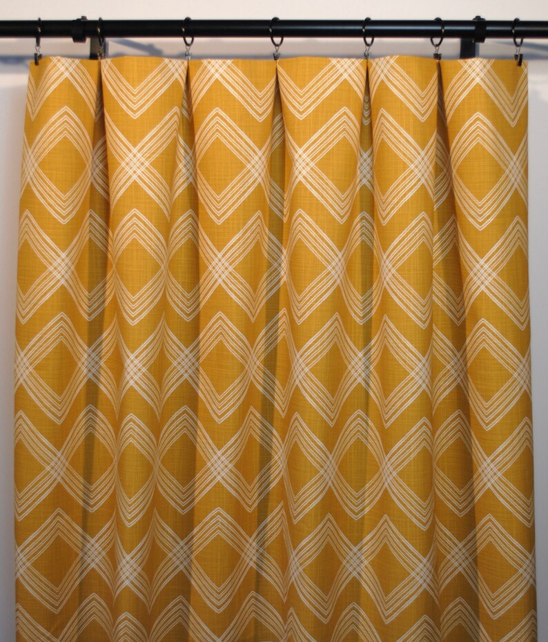 Mustard Yellow Curtains Yellow Curtain 2 Curtain Panels - Etsy