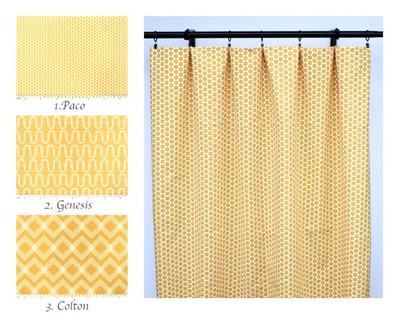 Mustard Yellow Curtains Yellow Curtain 2 Curtain Panels Etsy