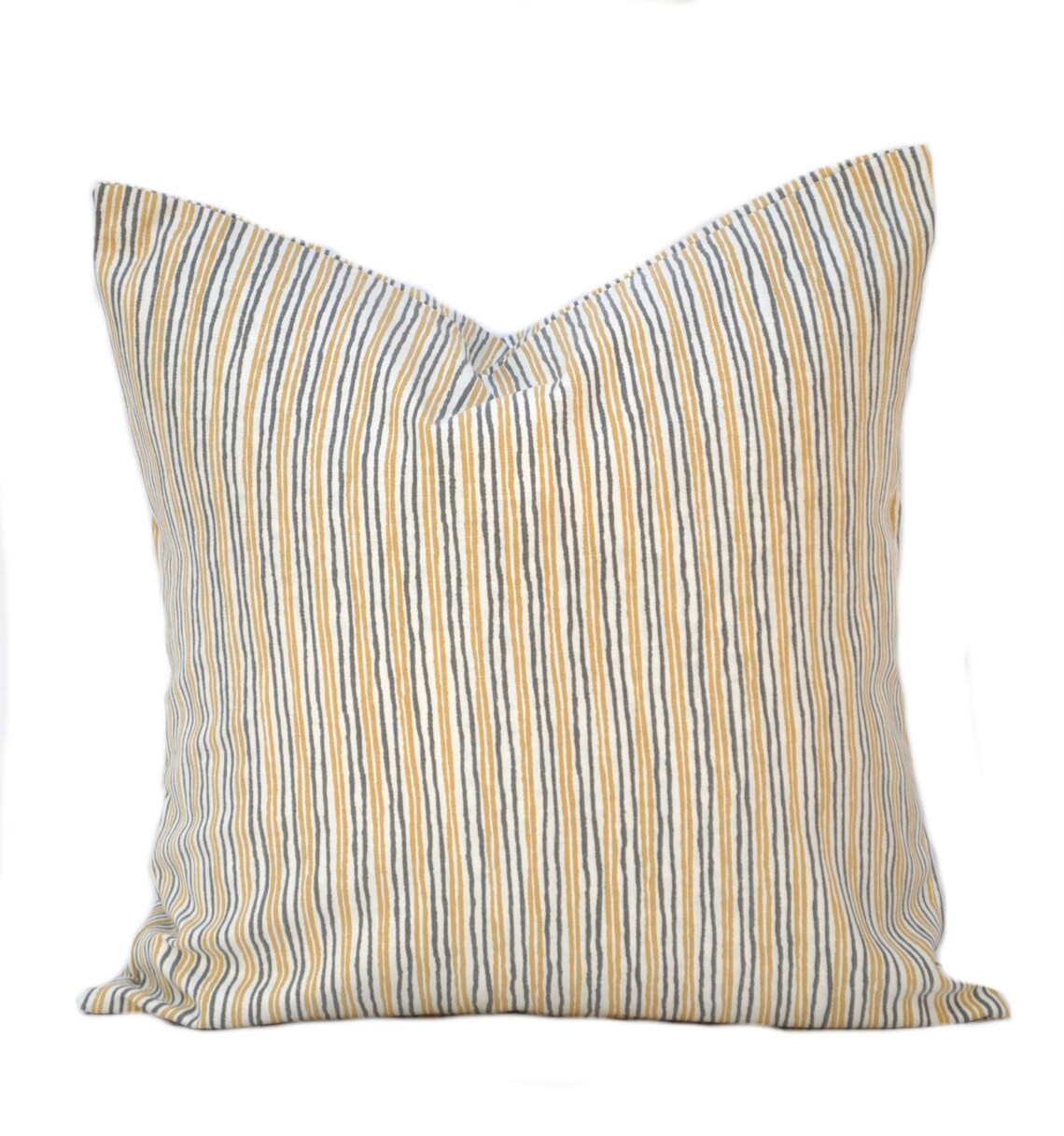 Two Grey and Yellow Pillow Covers Home Decor Decorative Etsy