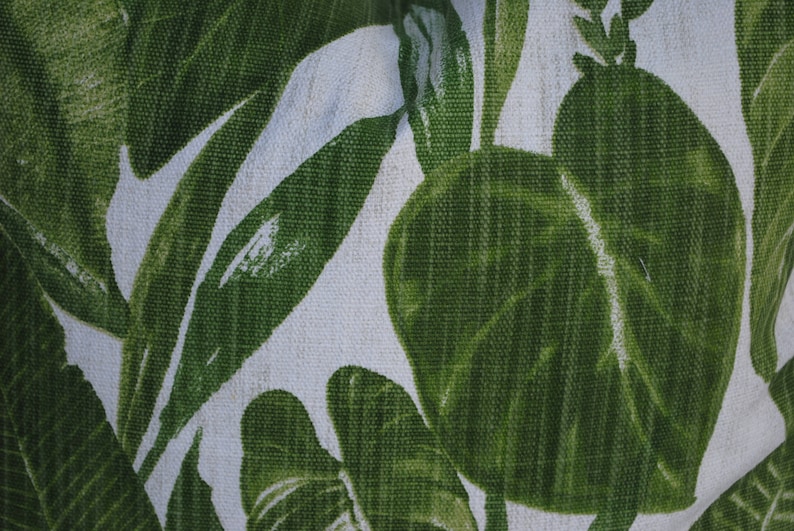Palm leaf pillow, Luxe Linen Tropical pillow cover Green pillow Scott Brothers cushion accent pillow decorative throw pillow