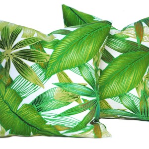 Tropical outdoor pillow cover, Blue Pillow, decorative throw pillow, decorative pillow, accent pillow, Tommy Bahama Pillow, Green Pillow image 4