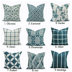 Blue green hotsell accent pillows