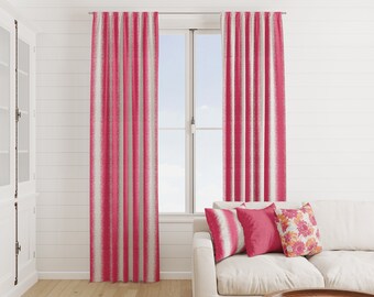 High Quality Fuchsia Pink Curtains, Candy Pink Curtains, 2 Curtain