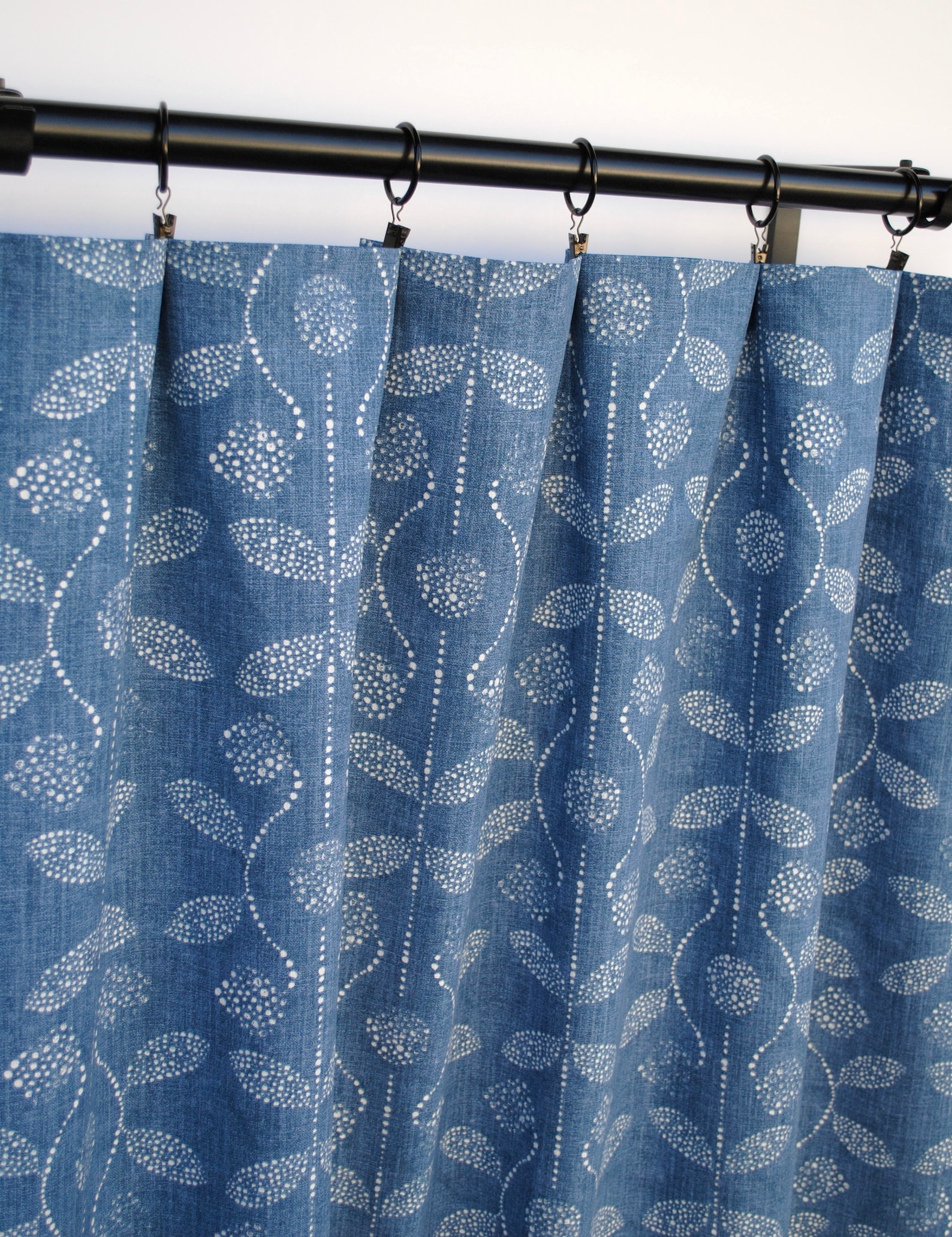 Blue Denim Curtains Blue Curtain 2 Curtain Panels Curtains Etsy