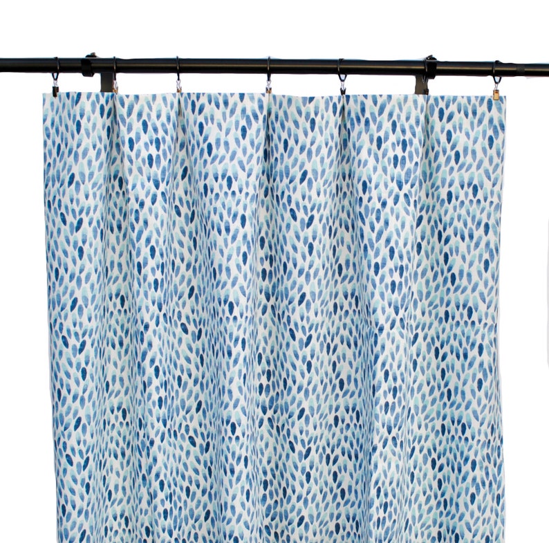 2 Curtain Panels Home Decor Premier Prints Curtain Blue Curtains Dotted Curtains Aqua blue Curtain