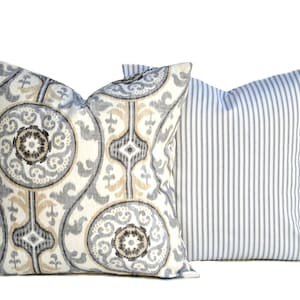 One high quality Magnolia home pillow cover, Tan Pillow, decorative throw pillow, Grey pillow, accent pillow, Throw Pillow image 2