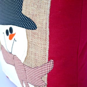 Snowman Christmas Pillow cover, holiday pillow, decorative pillow, cushion, Christmas decoration image 2