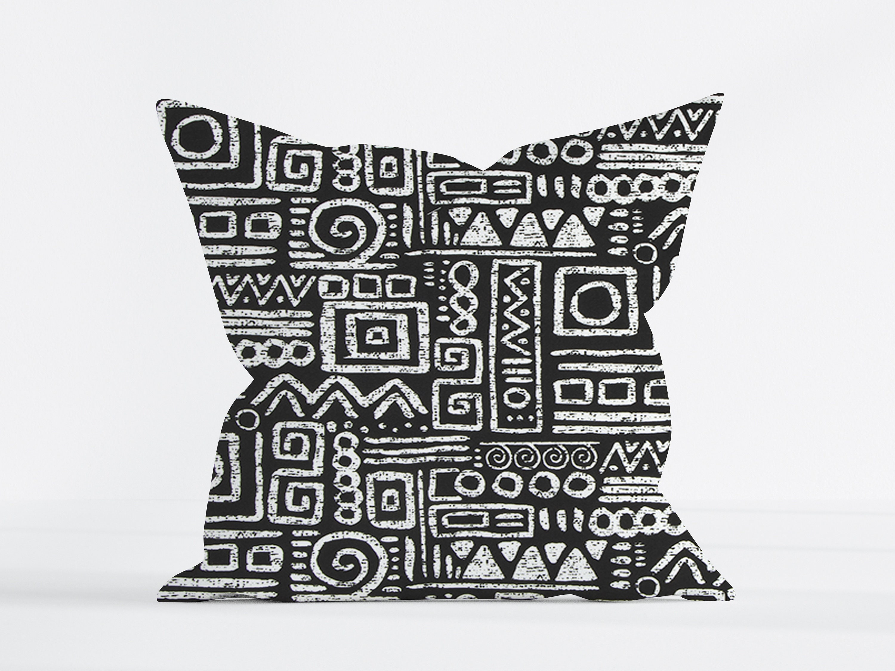 Black Outdoor Pillow Cover Black Pillow Decorative Throw Etsy