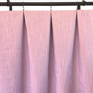Lilac purple cotton curtains, Light purple solid Curtain Panels, Lavender purple curtains and valance