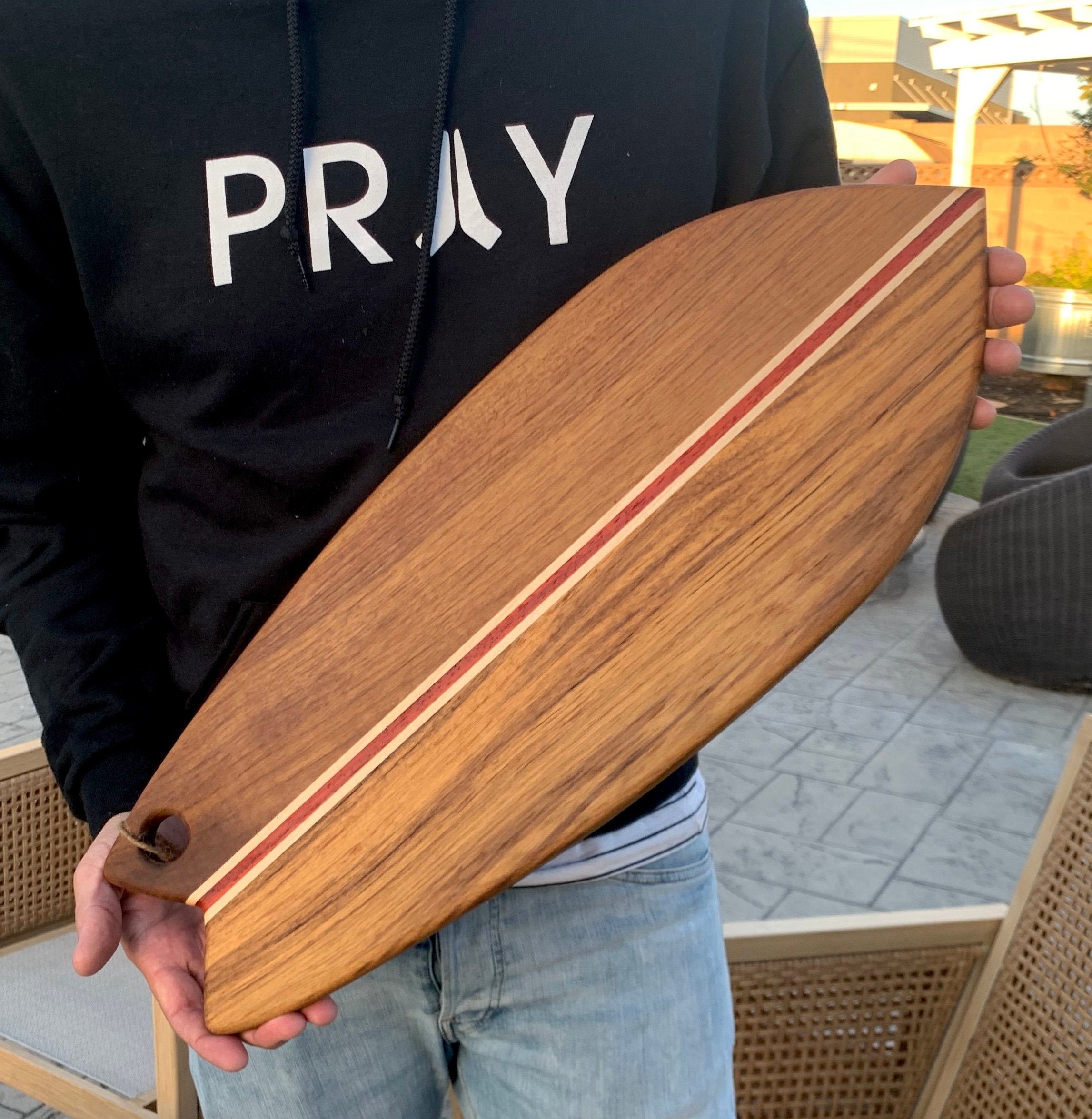 X Large Handcrafted Wood Cutting Board Surf Board, Hight Quality Teak Wood Cutting  Board, Baguette Bread Board, Charcuterie Board -  Norway