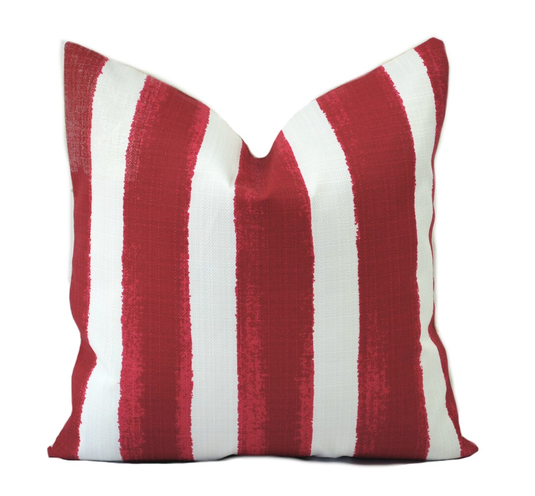 One Striped Outdoor Pillow Cover Cushion Decorative Throw Etsy