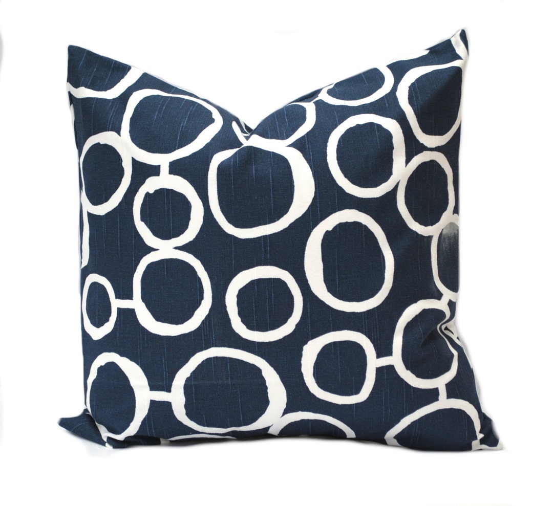 One Navy Blue Pillow, Throw Pillow, Navy Pillow, Home Decor, Decorative