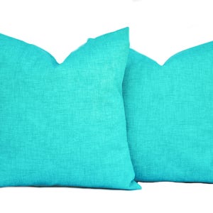 2 Fundas de almohada al aire libre, almohada turquesa, almohada decorativa, almohada decorativa, almohada de acento, funda de almohada, DIFERENTES TAMAÑOS DISPONIBLES