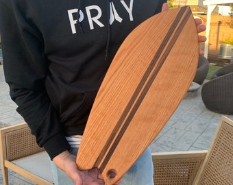 X Large Handcrafted Wood Cutting Board Surf Board, Hight Quality Wood Cutting  Board, Baguette Bread Board, Charcuterie Board 