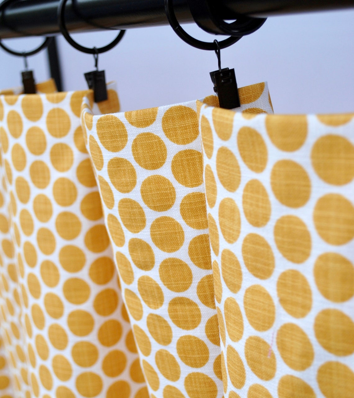 Mustard Yellow Curtains Yellow Curtain 2 Curtain Panels Etsy