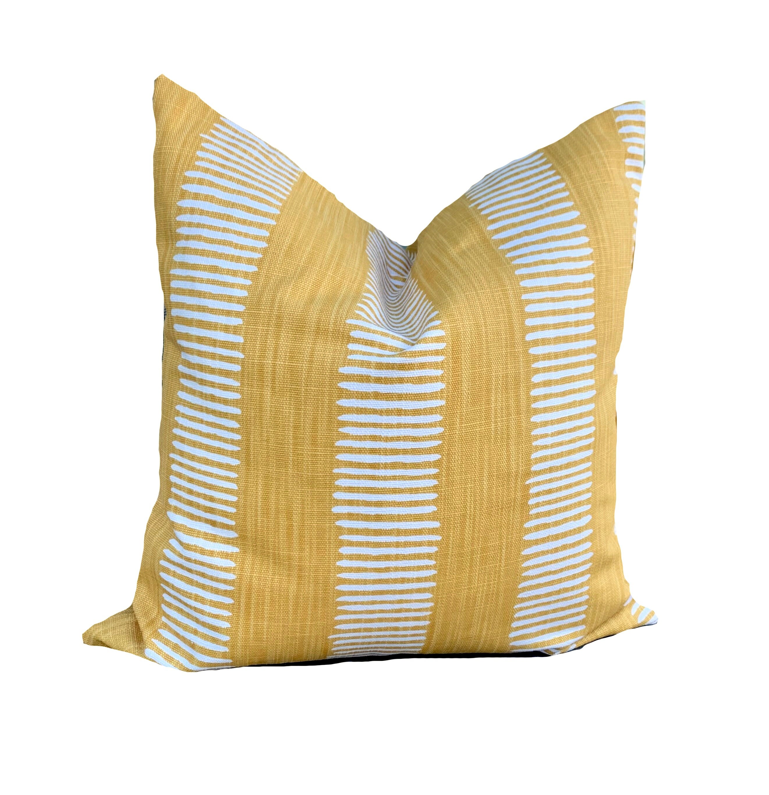 yellow plaid throw pillows