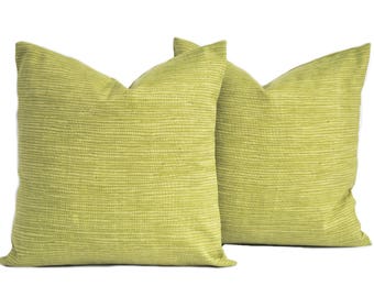 Two outdoor pillow covers,  Home decor, decorative pillow, throw pillow, Green Pillow, DIFFERENT SIZES AVAILABLE, Solid Green Pillow