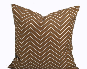 One quality Chevron pillow cover, cushion, decorative throw pillow, Caramel brown pillow, accent pillow, Bohemian pillow, pillow case