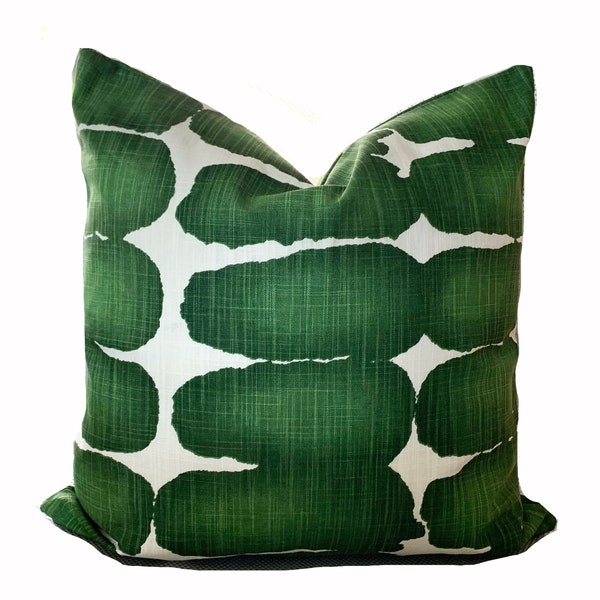 One Dark green shibori dot pillow cover, Dark Green Dot Pillow, decorative throw pillow,  Pine Forest Green pillow, accent pillow