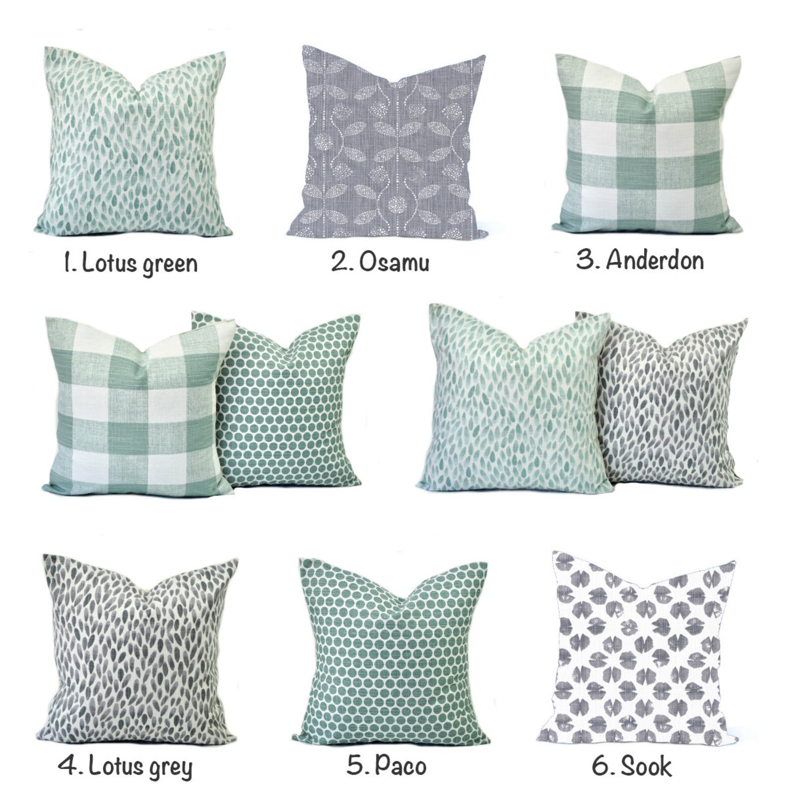 Sage Green Grey Pillow Throw Pillow Home Decor Decorative - Etsy