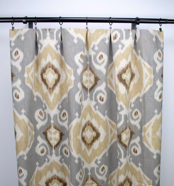 Magnolia Curtains Fl Tan Curtain 2 Panels Magnolia Curtains Fl Tan Curtain 2, Grey And Beige Patterned Curtains