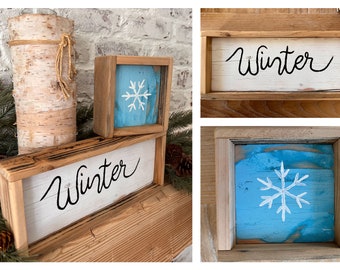 Rustic ' Winter' Christmas home decor, Wood Christmas signs, Rustic Christmas, Christmas Decoration