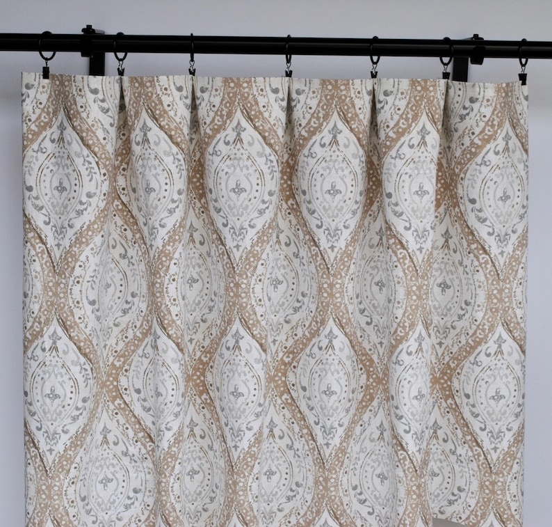 Magnolia Home Beige Curtains Beige Geometric Curtain Panels Etsy